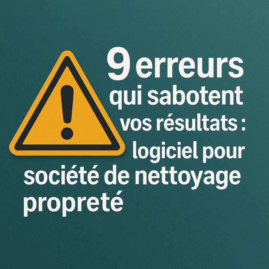 9 erreurs qui sabotent vos résultats : logiciel pour société de nettoyage propreté