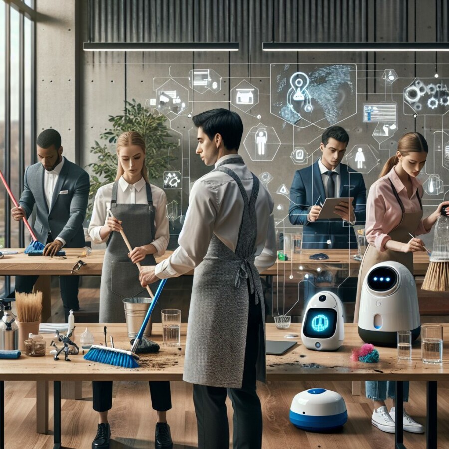 Une analyse des principaux défis auxquels les entreprises de nettoyage sont conf - numérisation propreté, défis numériques, s