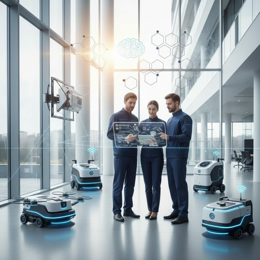 Découvrez comment l'intégration des objets connectés (IoT) et de l'intelligence - objetsconnectésnettoyage, IAgestionpropreté