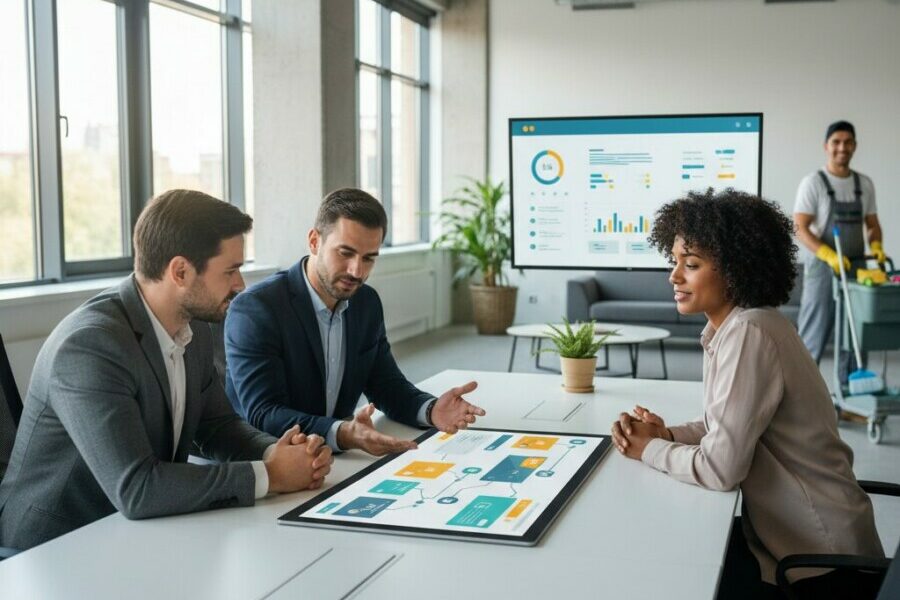 Explorez comment les PME du secteur multiservices peuvent transformer leur gesti - logicielgestionplanning, entreprisenettoya