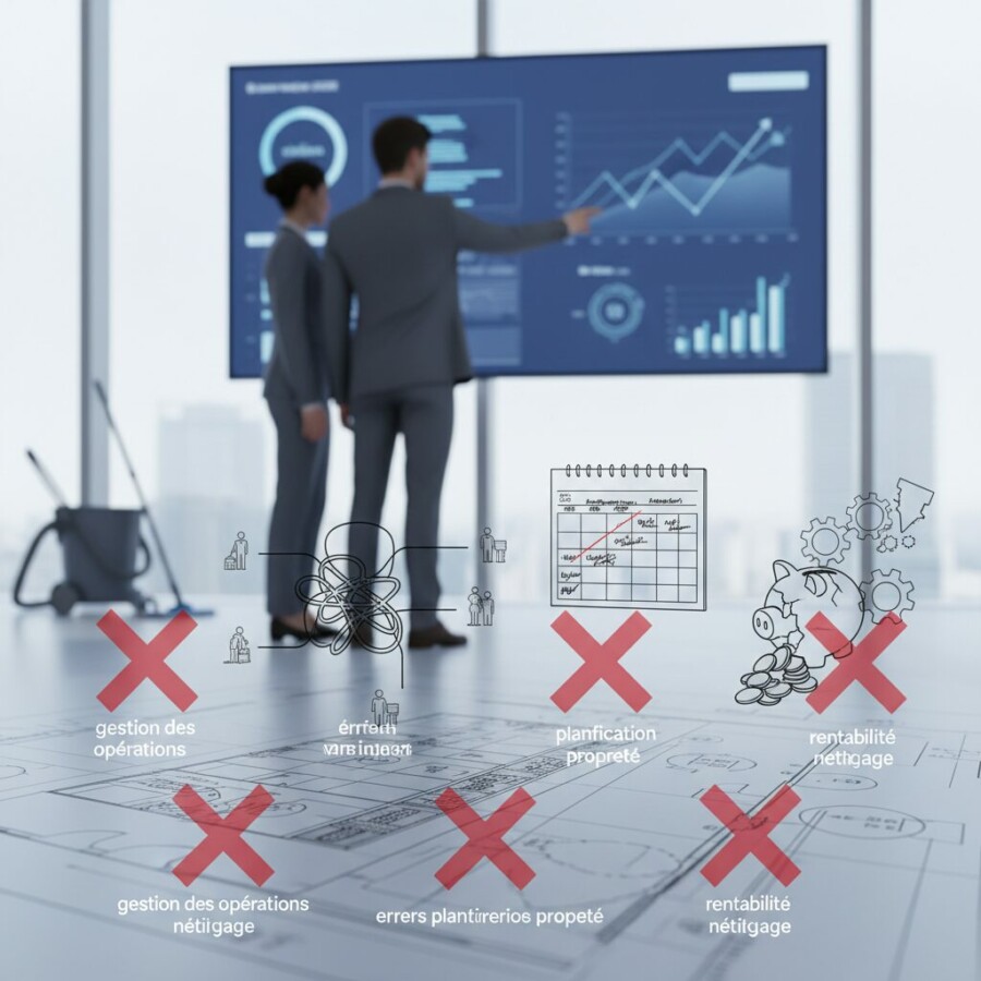 Une liste des erreurs opérationnelles les plus fréquentes dans le secteur de la - gestion des opérations nettoyage, erreurs p